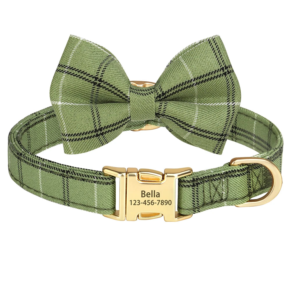 Classic Bow Nameplate Collar
