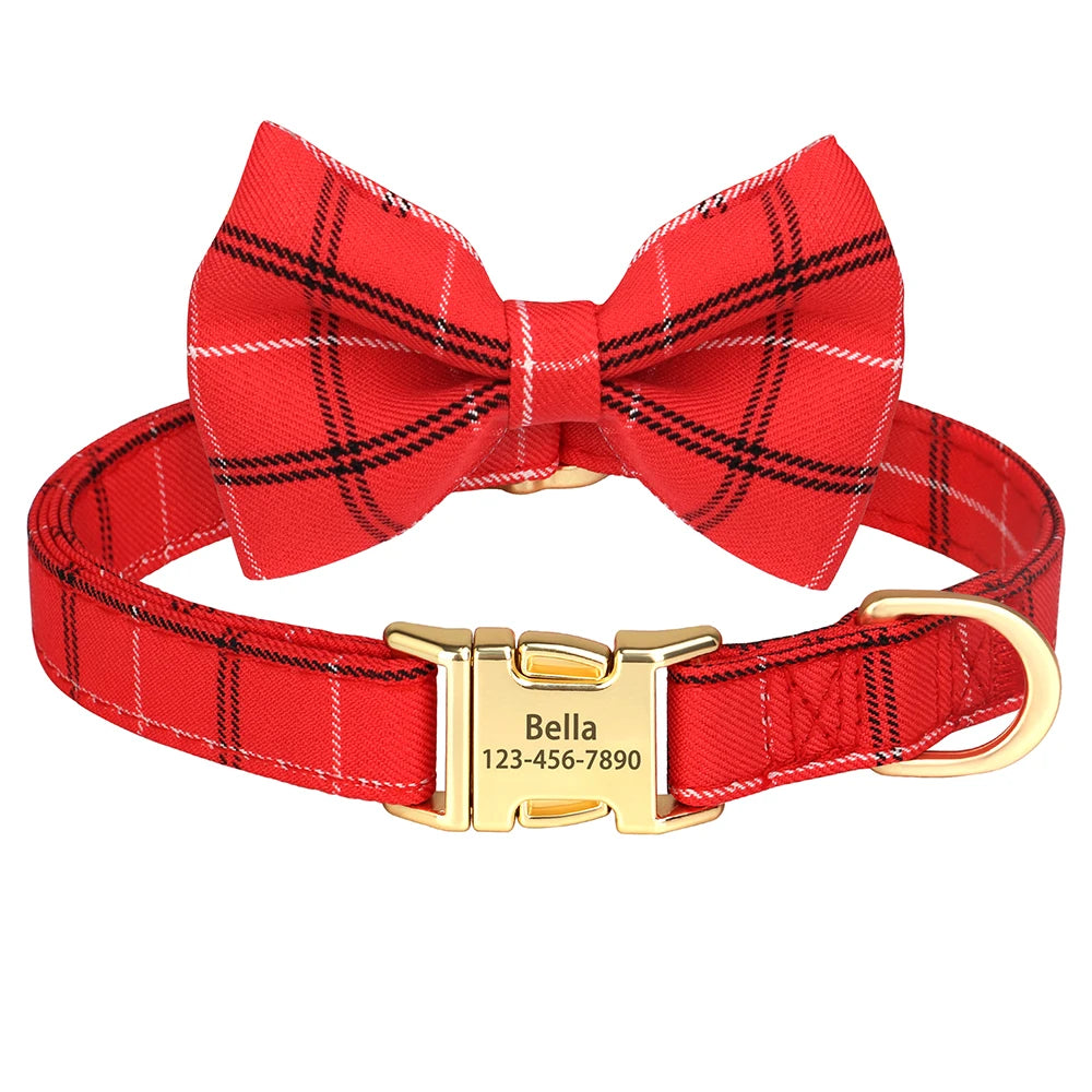 Classic Bow Nameplate Collar