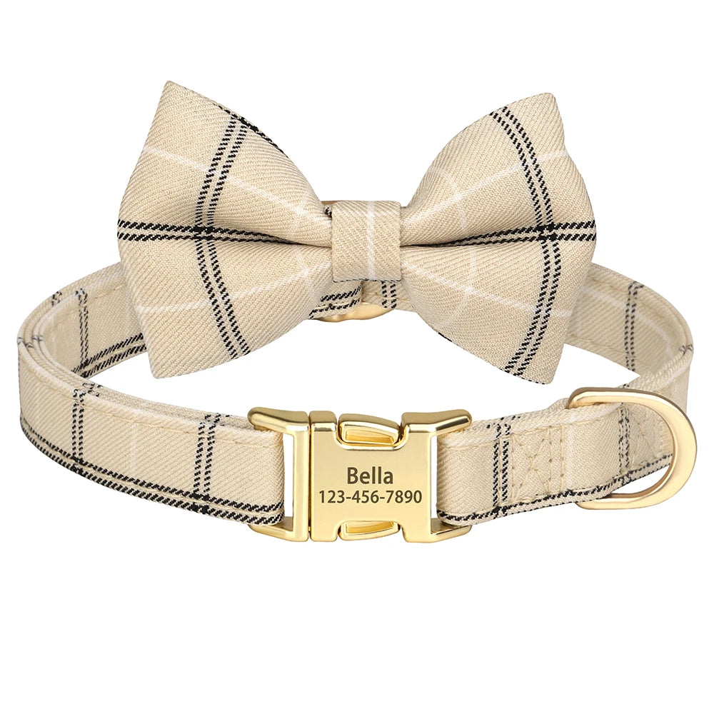 Classic Bow Nameplate Collar