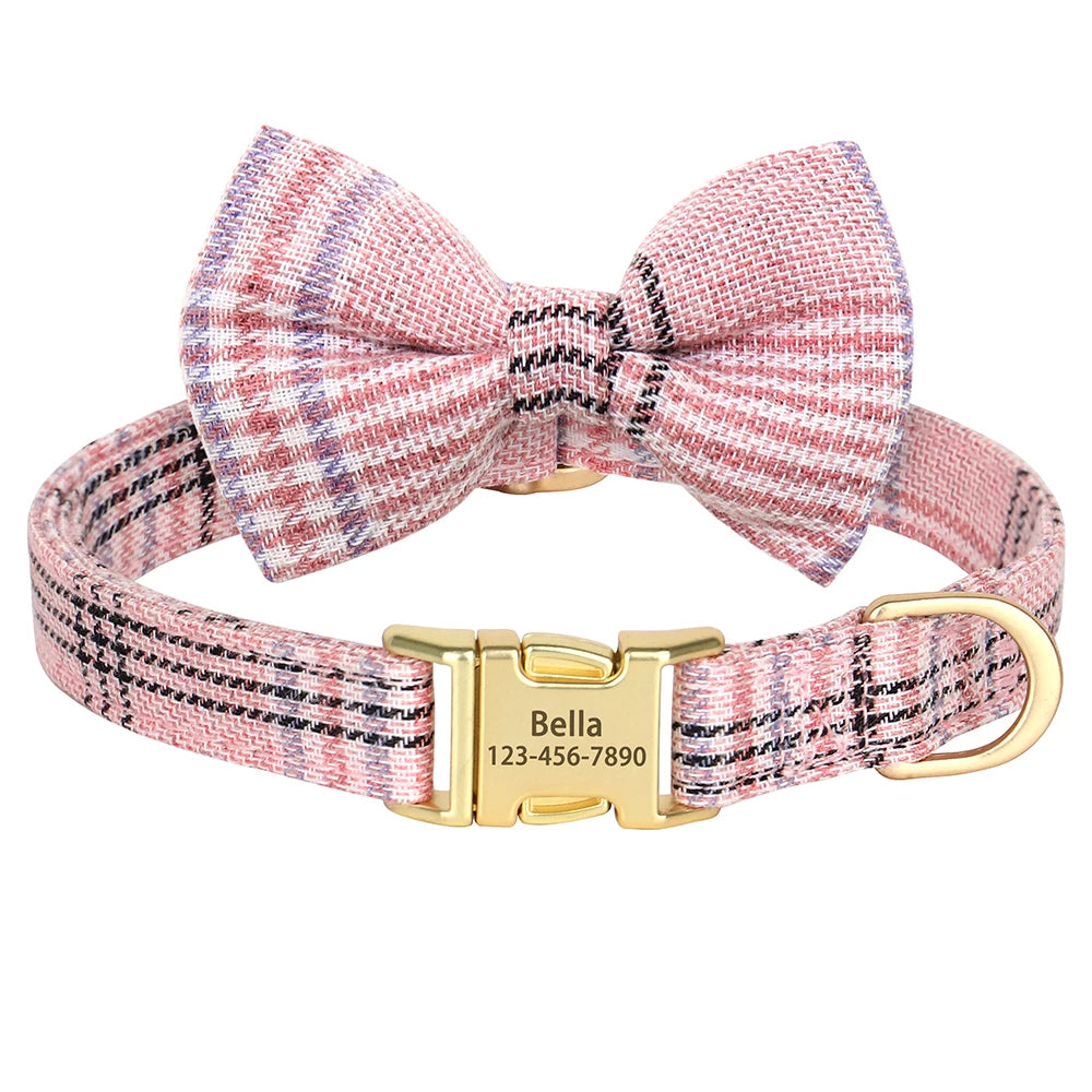Classic Bow Nameplate Collar