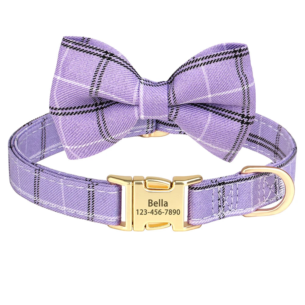 Classic Bow Nameplate Collar