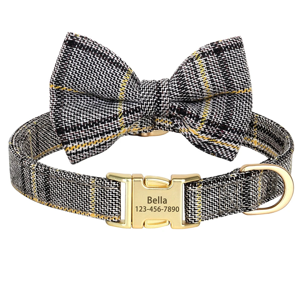 Classic Bow Nameplate Collar