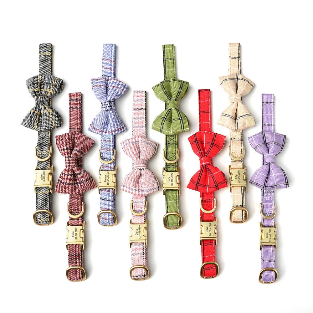 Classic Bow Nameplate Collar