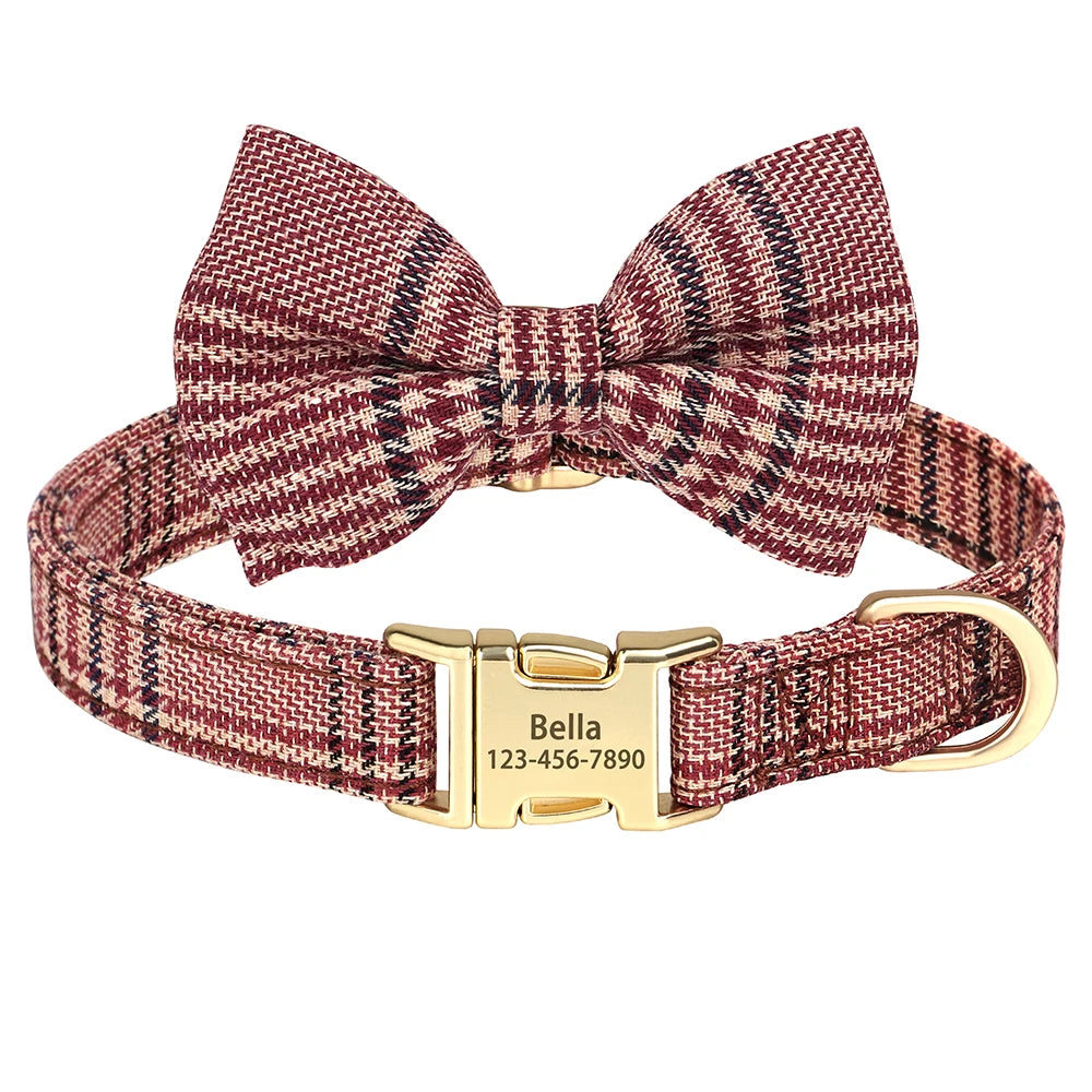 Classic Bow Nameplate Collar